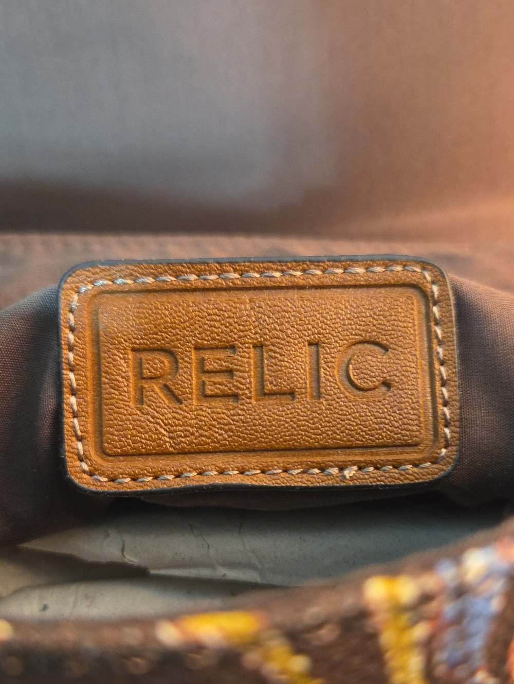 Relic Brown Peacock-Feather Crossbody Bag with Matching Wallet - Picture 6 of 16